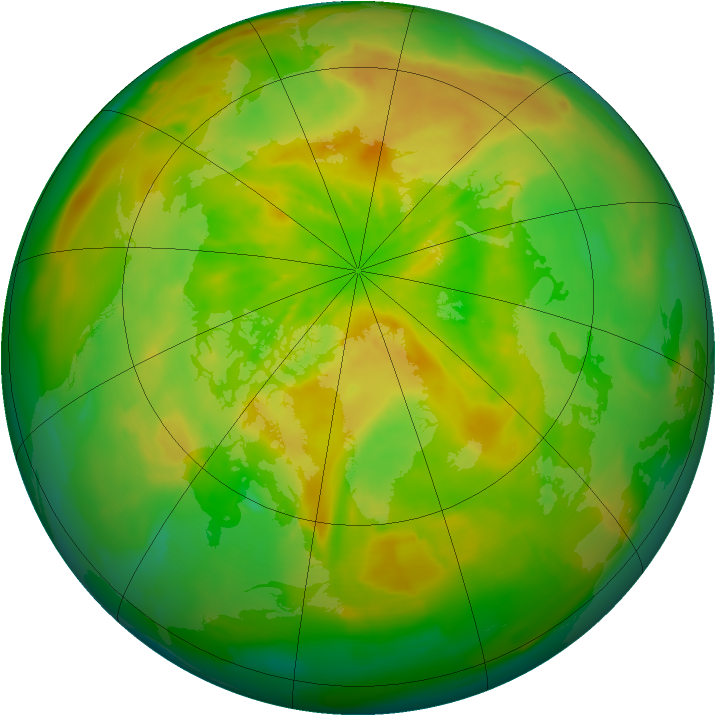 Arctic ozone map for 20 May 2012